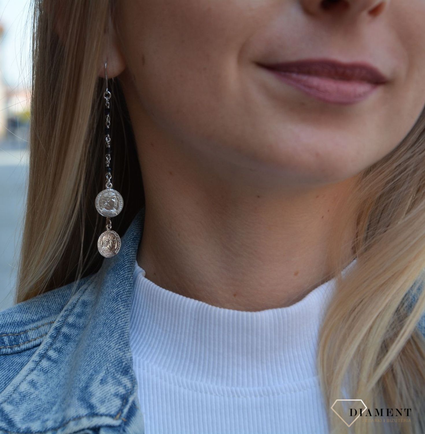 Kolczyki srebrne wiszące monetki DALL'ACQUA FAVORE Denaro ✓Srebrne kolczyki w Sklepie z Biżuterią zegarki-diament.pl✓Piękne i Eleganckie Kolczyki dla Kobiet.jpg